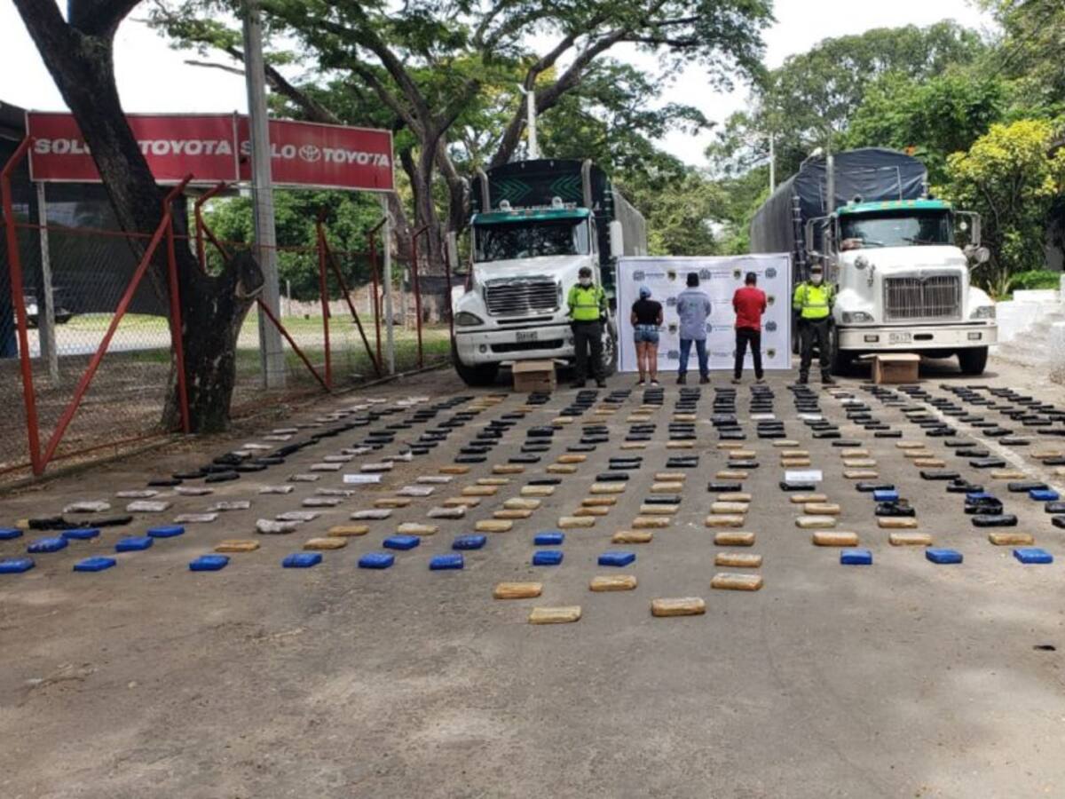 Incautados 2 cargamentos con casi 300.000 dosis de marihuana en La Dorada