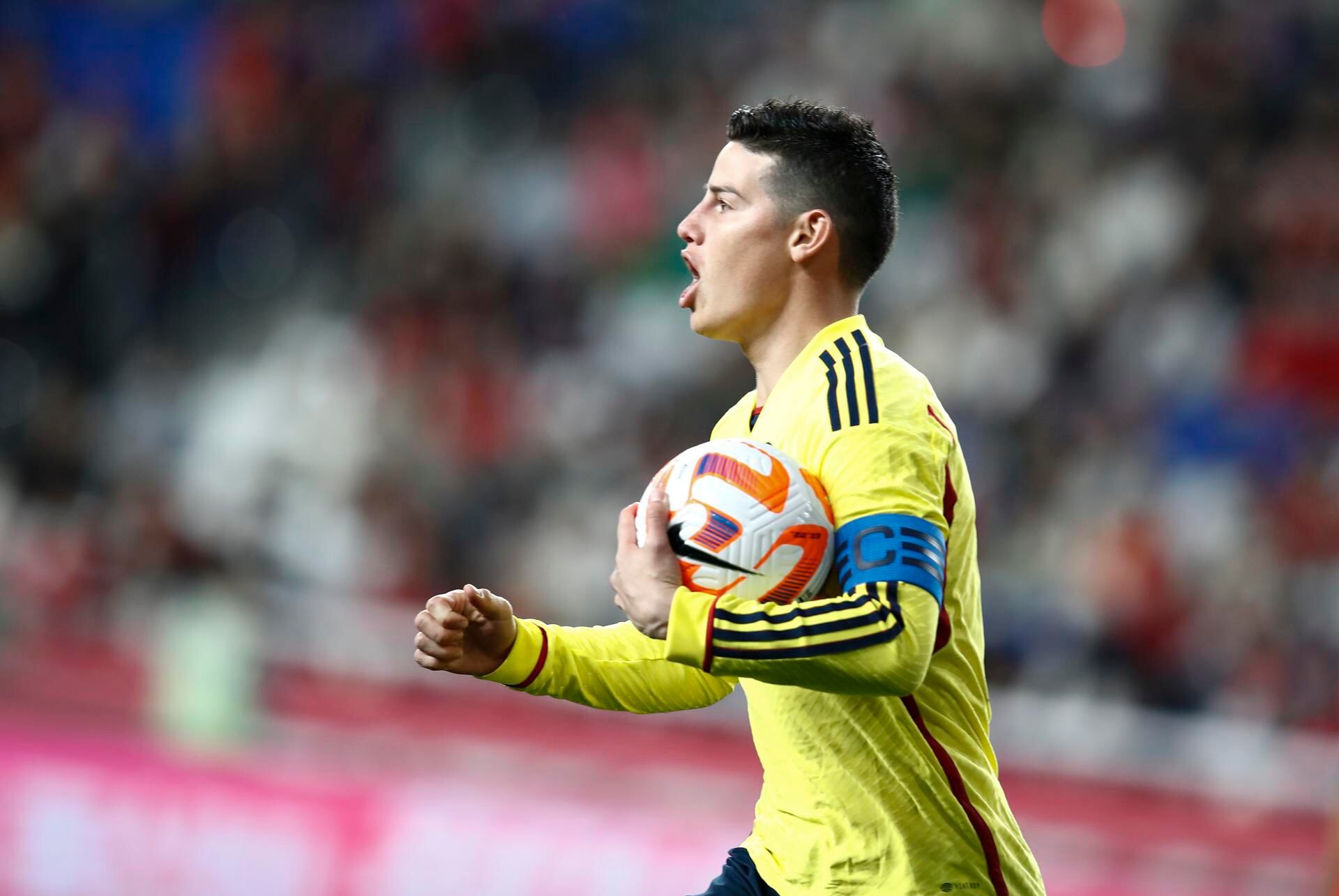 James Rodríguez festeja su gol ante Corea del Sur. EFE/JEON HEON-KYUN