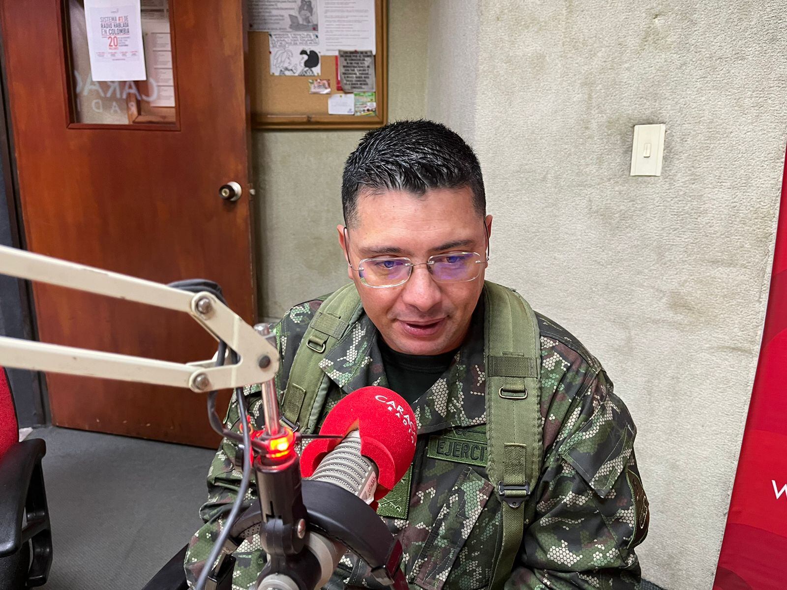 TC Juan Camilo Mazo Arboleda, comandante del Grupo de Caballería Mecanizado N° 5 General Hermógenes Maza / Foto: Caracol Radio