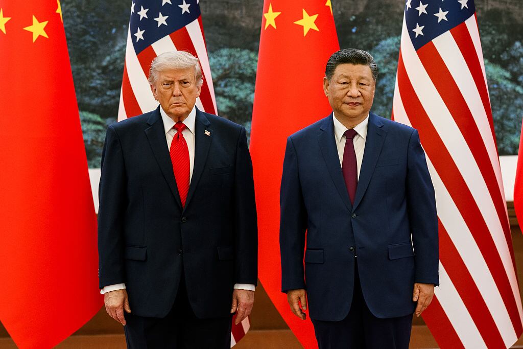 Donald Trump y Xi Jinping. (Photo by White House via X/Anadolu via Getty Images)