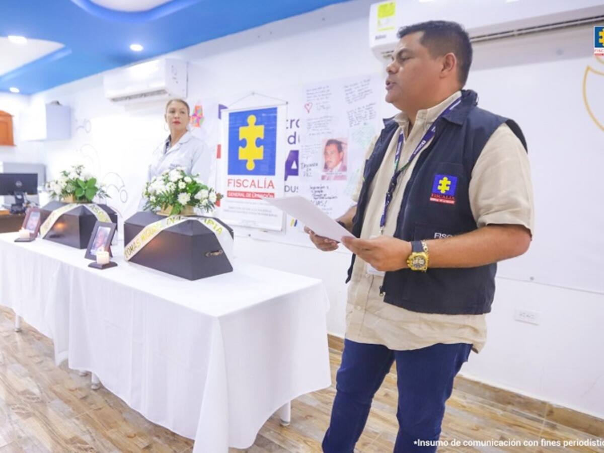 Se cumplió entrega digna de restos de dos víctimas del conflicto en El Carmen de Bolívar