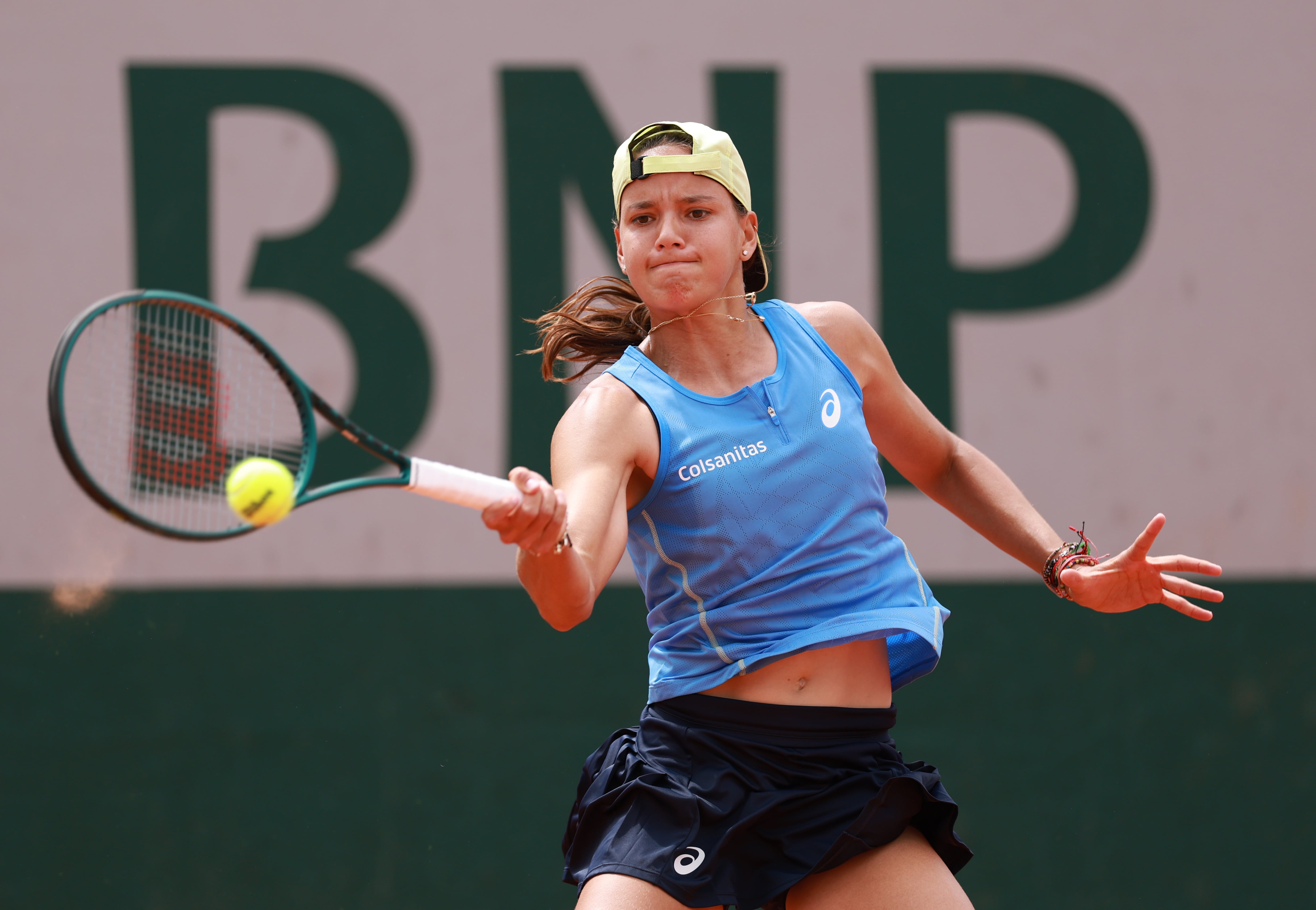 Emiliana Arango, tenista colombiana, participando en Roland Garros. (Photo by Clive Brunskill/Getty Images)