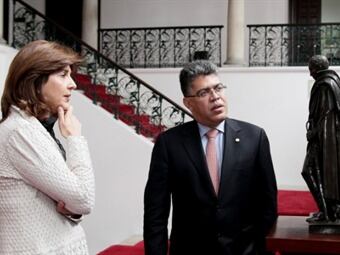 Cancilleres de Colombia y Venezuela. Foto: Cancillería.