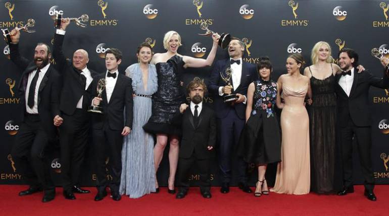 Los actores de la serie de televisión "Juego de Tronos".