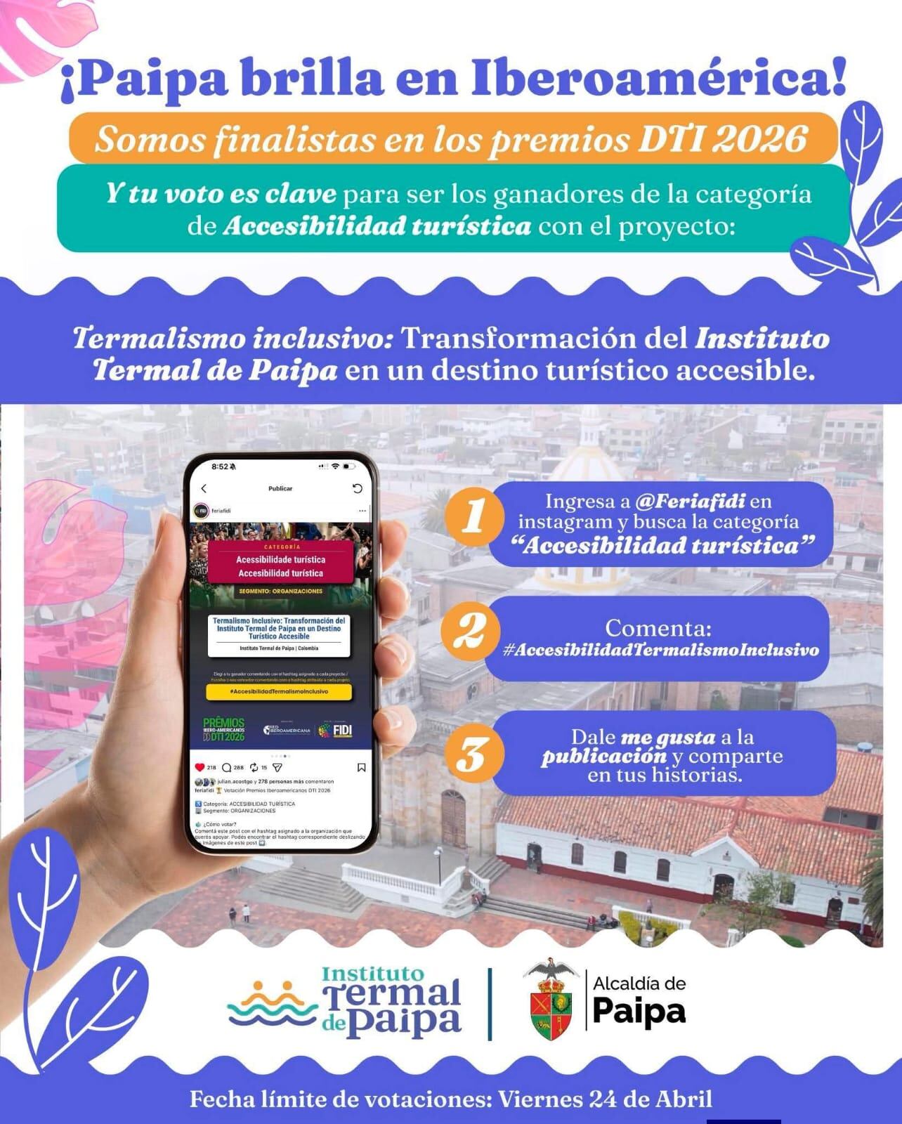 Pasos para votar por Paipa