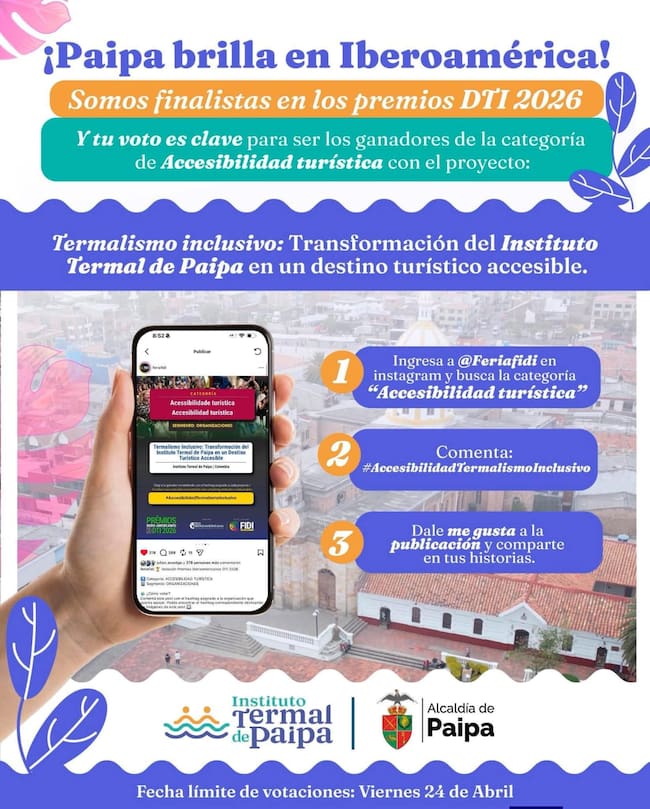 Pasos para votar por Paipa