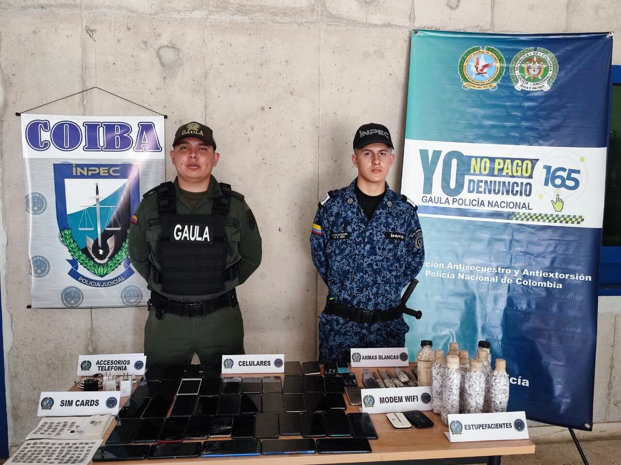 Operativos contra la extorsión en la cárcel de Picaleña de Ibagué.