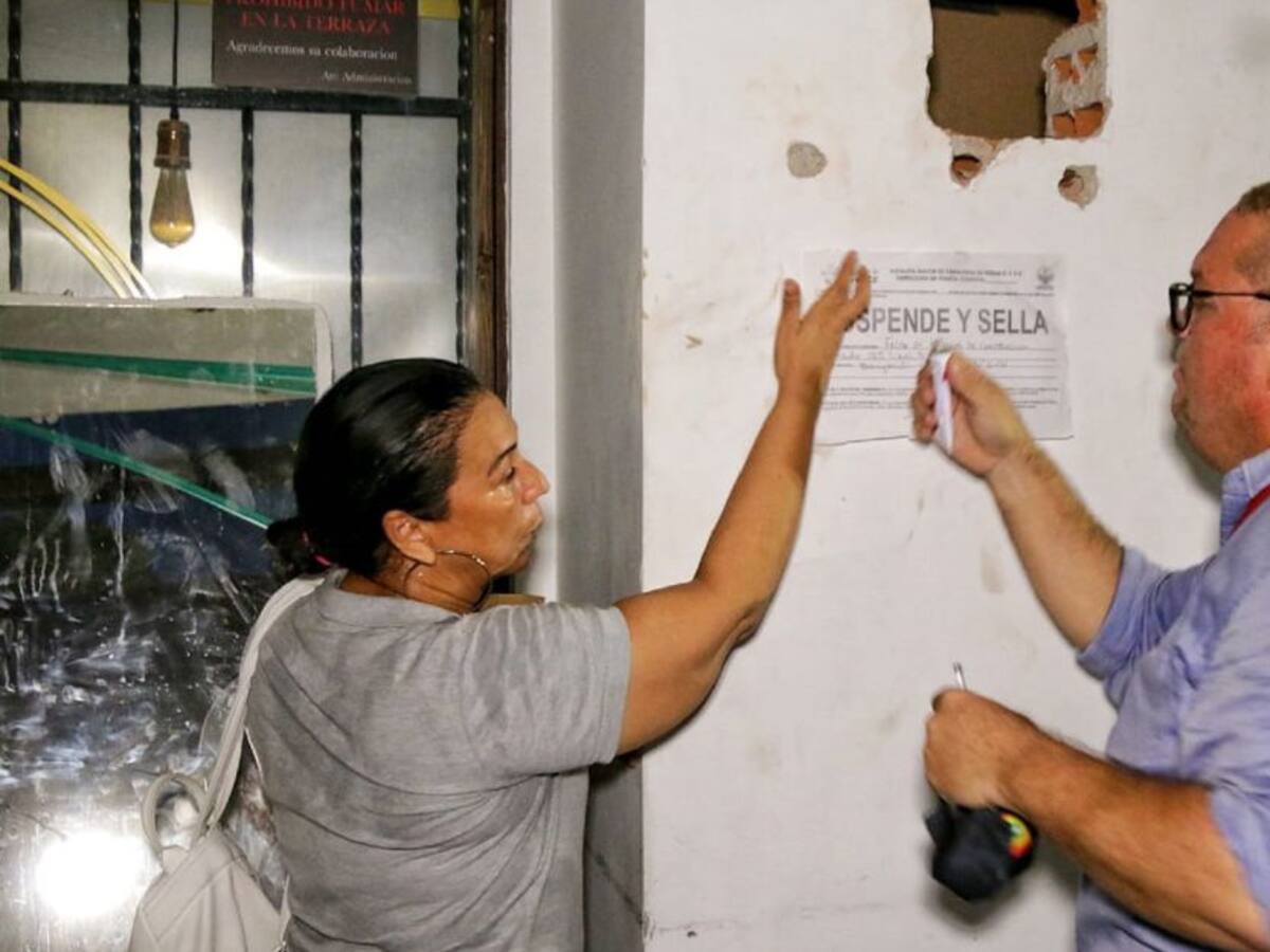 Sellaron obras en establecimiento de Cartagena por violar normas