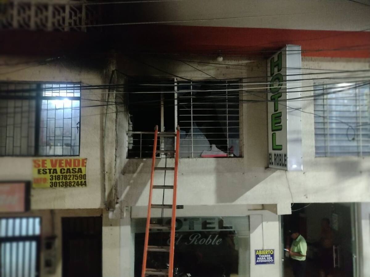 Organismos de socorro atendieron un incendio en el hotel El Roble de Ibagué