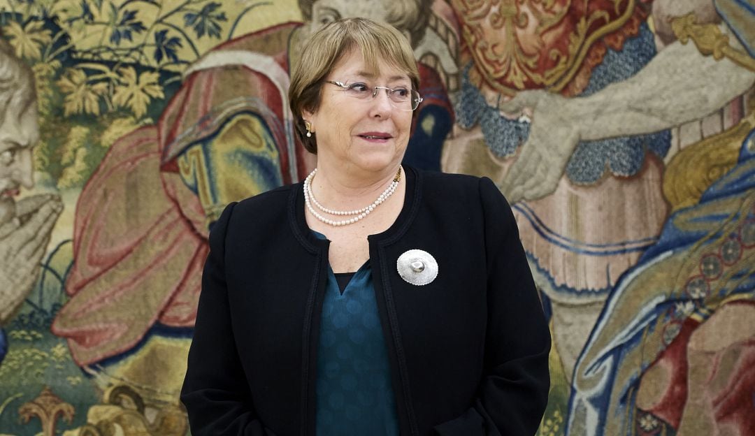 La entonces Alta Comisionada de la ONU para los Derechos Humanos, Michelle Bachelet