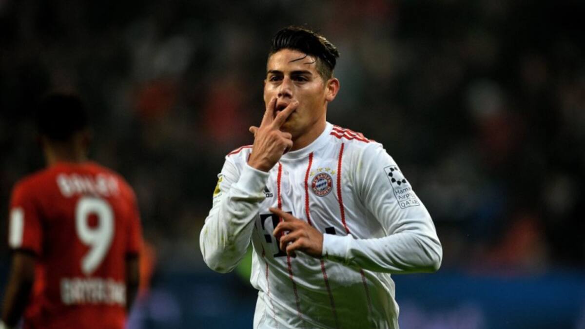 Golazo de James al Leverkusen, nominado al mejor de la Bundesliga