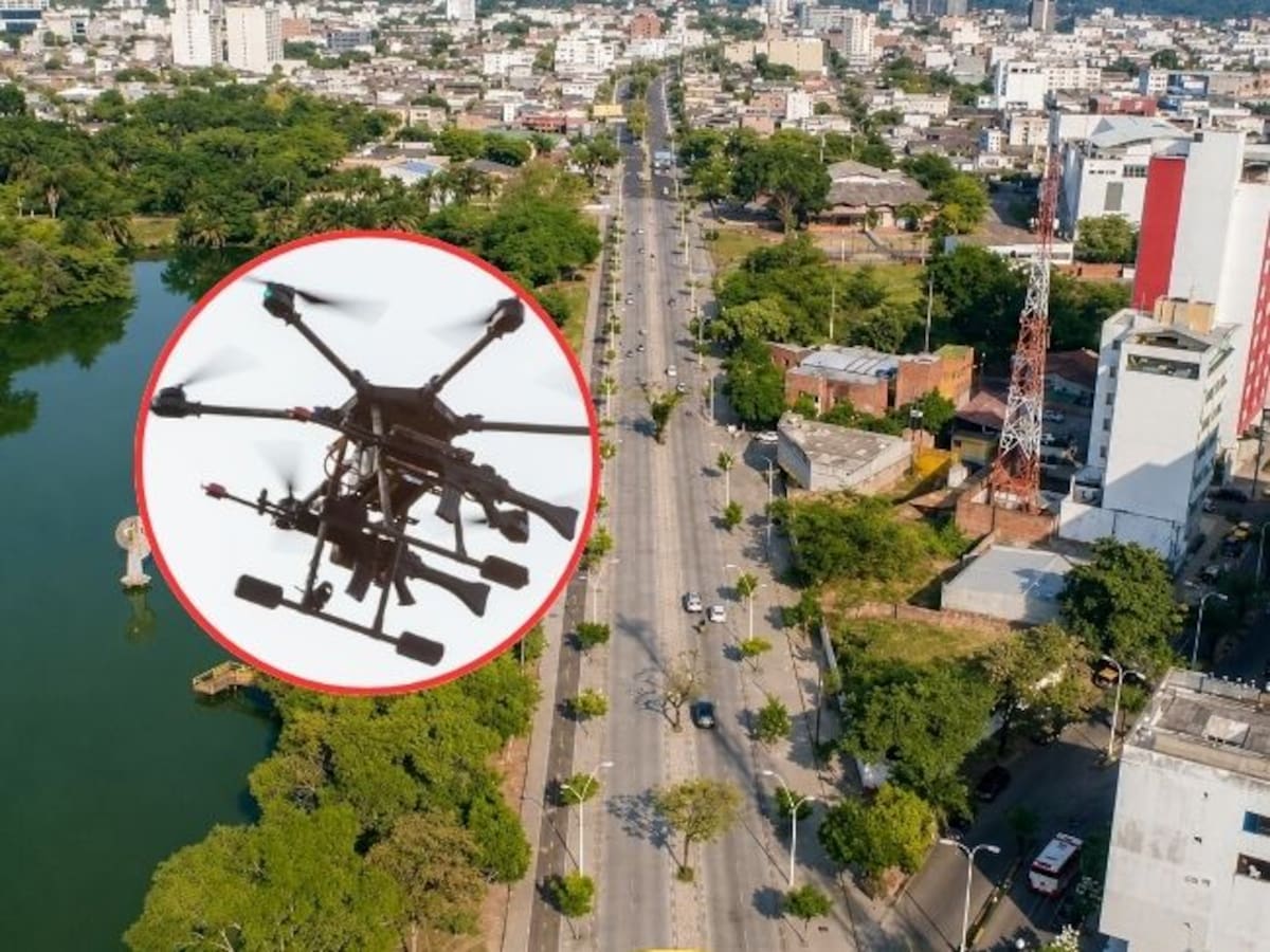Santander: sobrevuelo de drones puso en alerta a la Policía en Barrancabermeja