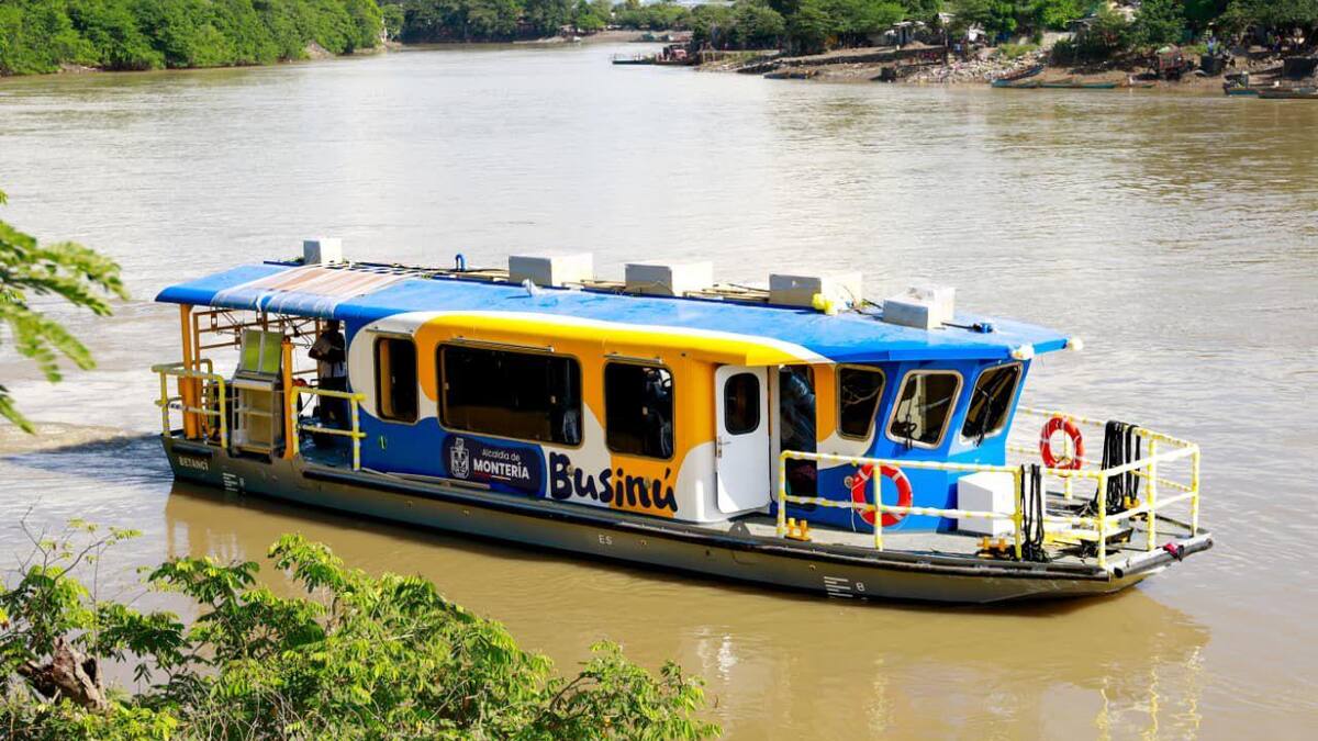 Montería lanza el primer transporte público fluvial de Colombia con las embarcaciones de Businú
