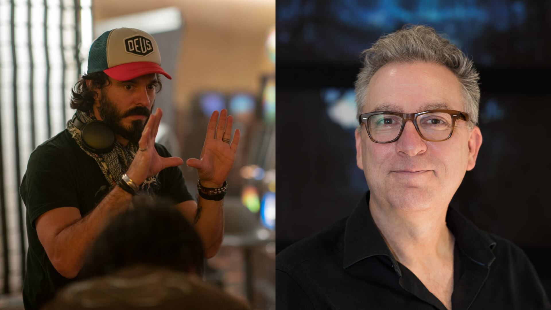 Alex García, director de series de Netflix; Shawn Krause, director de animación en Pixar. Invitados a SmartFilms. Foto: SmartFilms