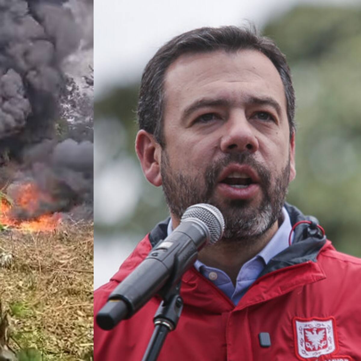 Alcalde Galán reaccionó al accidente de avión de la FAC: “estamos listos para apoyar a los heridos”