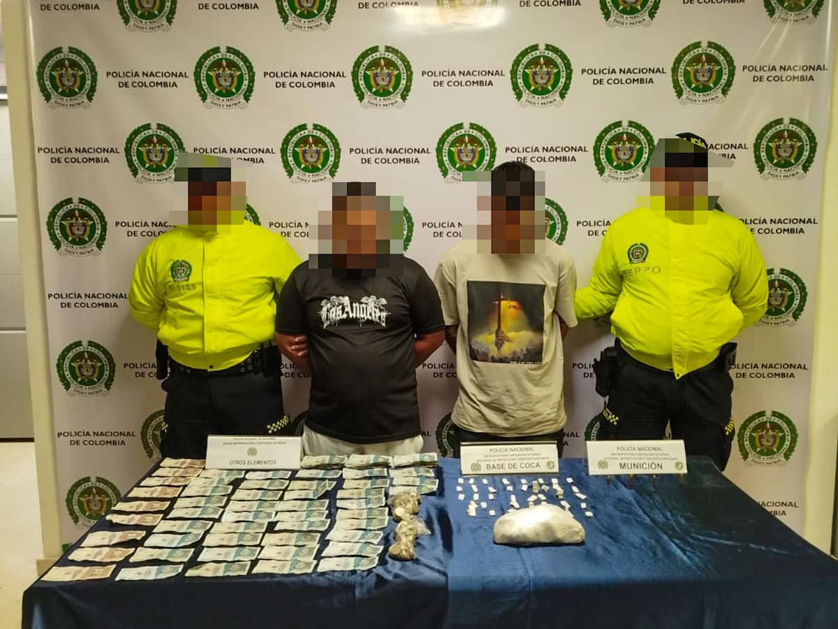 Seis presuntos delincuentes dedicados al tráfico de drogas fueron capturados en Cartagena