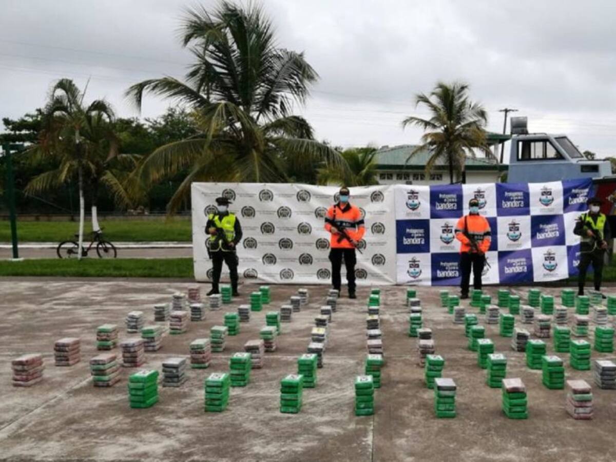 Armada incautó este año 150 toneladas de cocaína en el caribe colombiano