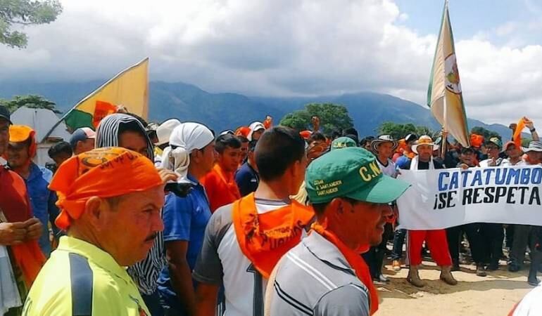 Protesta de campesinos.