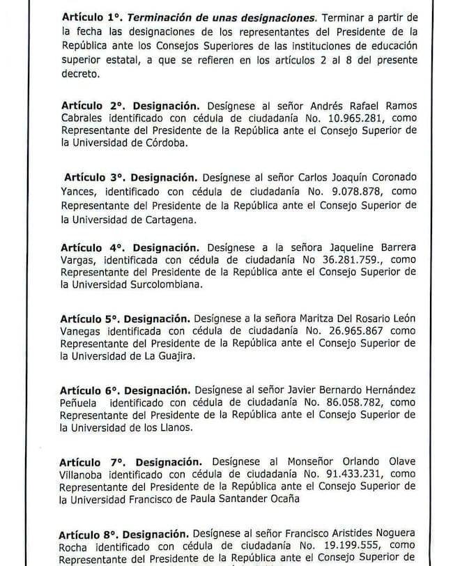 Designación de Monseñor Orlando Olave, obispo de Ocaña, en el Consejo Superior de la UFPSO.