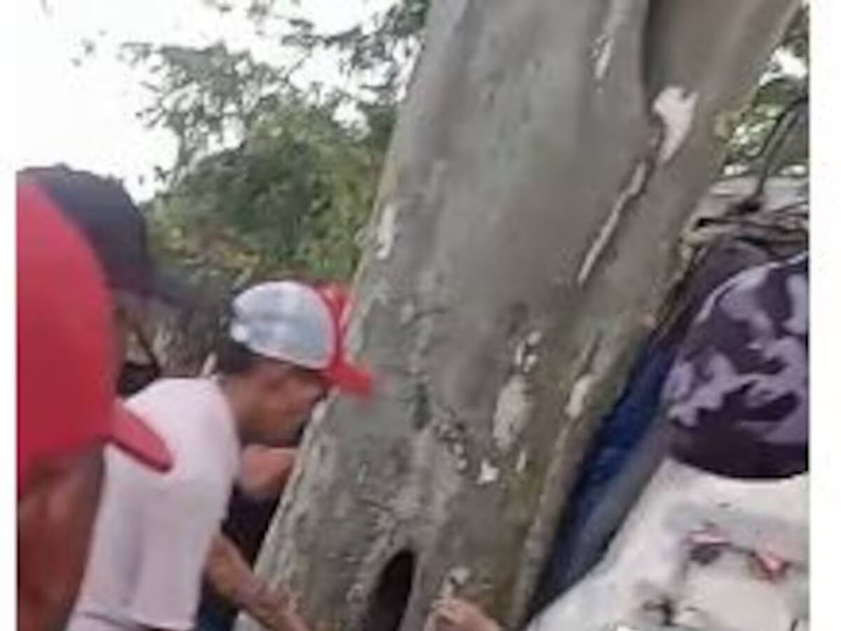 Tres heridos tras violento choque de camión contra un árbol en Bolívar