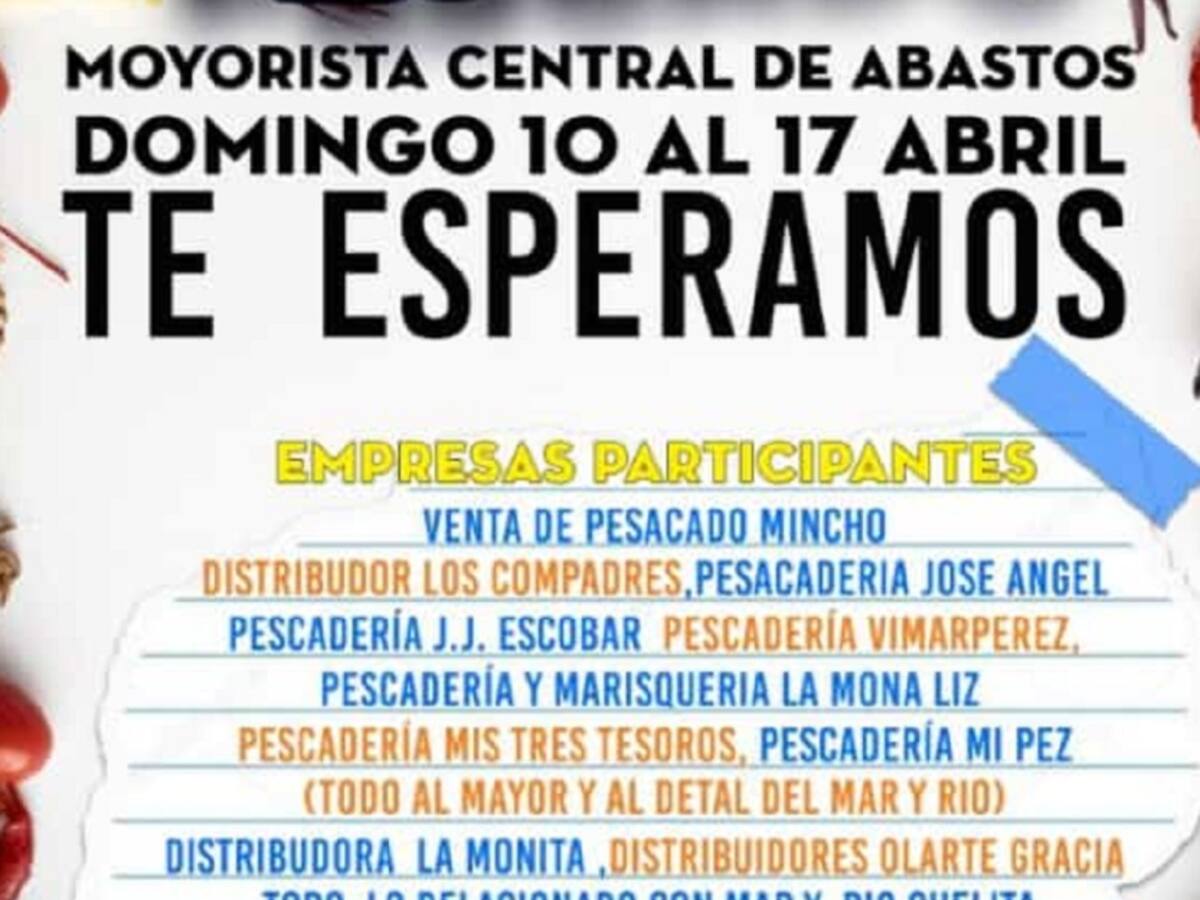 Cúcuta realizará feria del pescado por Semana Santa