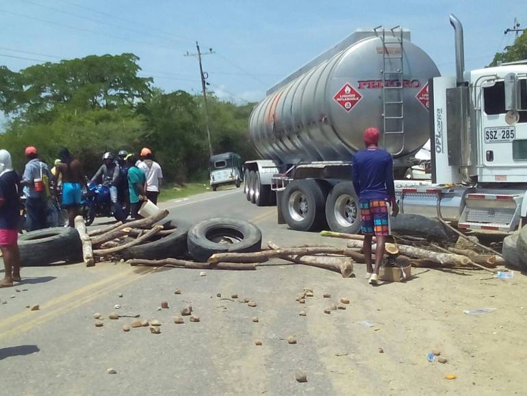 Protestas en la Vía a la Cordialidad, corregimiento Arroyo de Piedra.