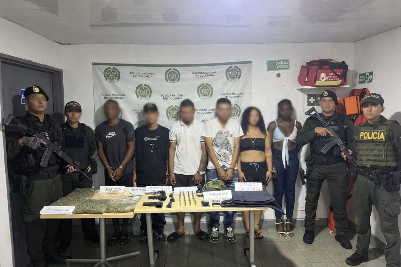 Capturados por hurto de motocletas en la vía Panorama / Foto: Policia Valle