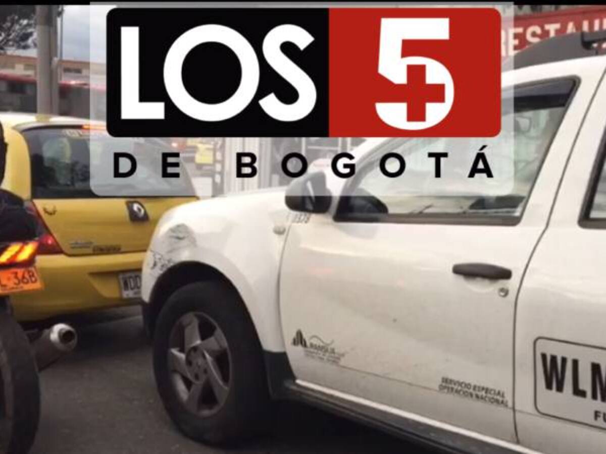 Las cinco causas de accidentes más comunes en las vías de Bogotá