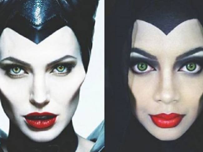 Mujer se maquilla para transformarse en reconocidos personajes de películas
