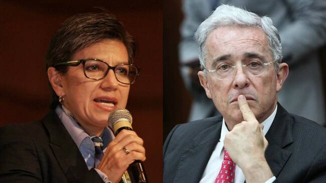 Claudia López y Álvaro Uribe. Foto: Colprensa