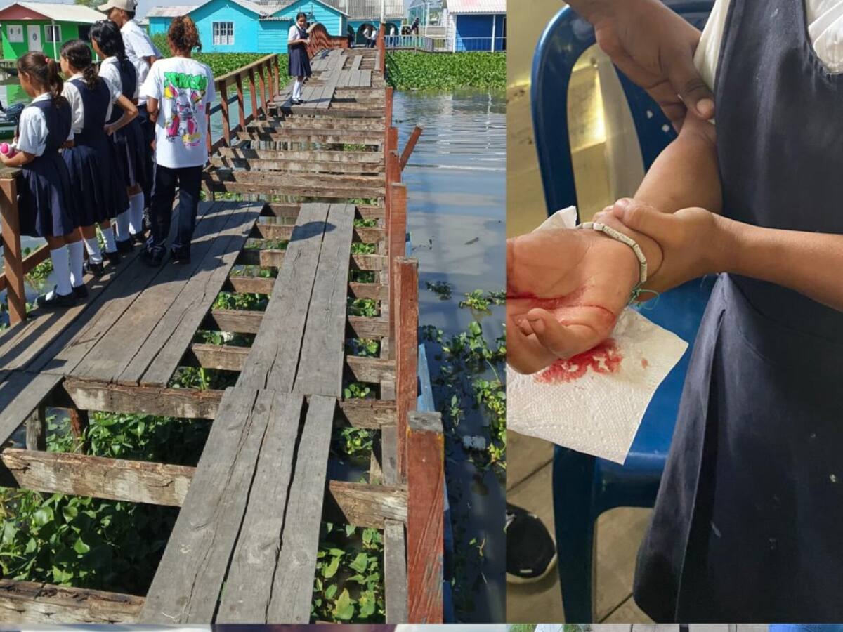 En Nueva Venecia, palafito del Magdalena, piden un puente sobre el agua para evitar riesgo