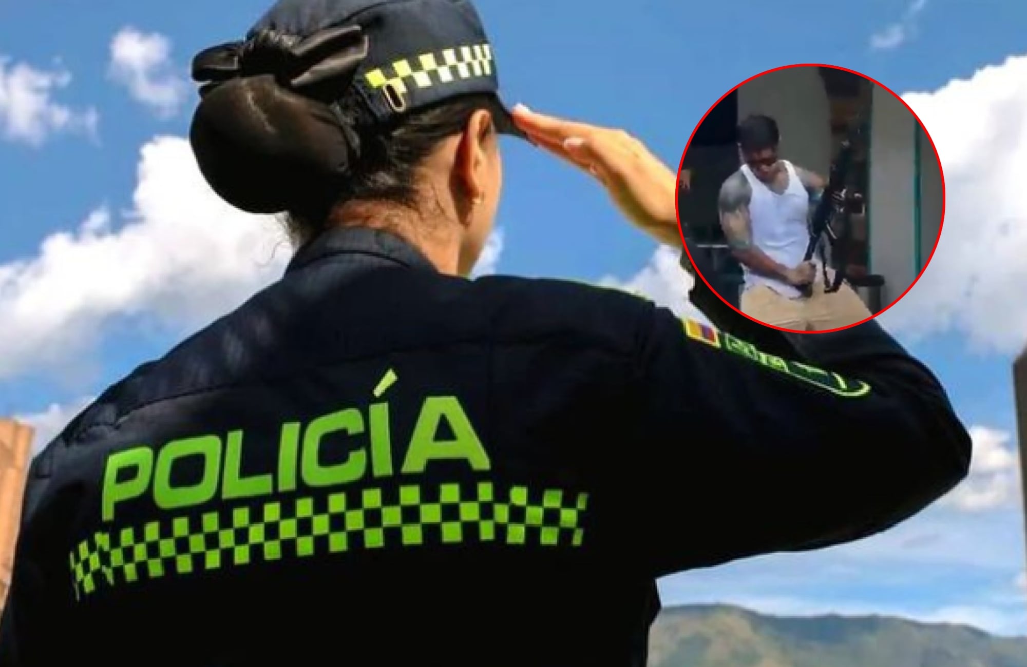 Investigan a auxiliar de Policía tras polémica por fusil que terminó en manos de Yeferson Cossio. Foto: Colprensa/ suministrada.