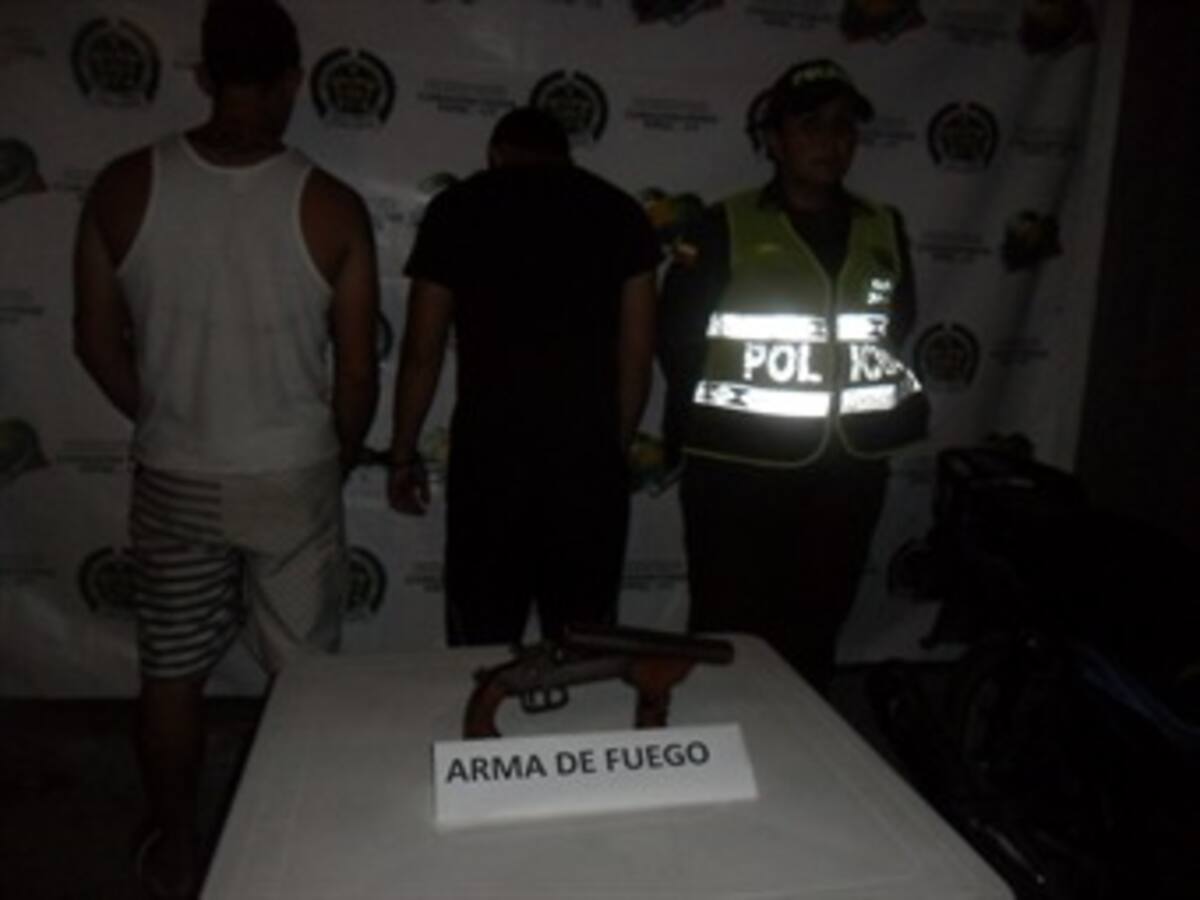 Capturados dos hombres en Valledupar por porte ilegal de armas