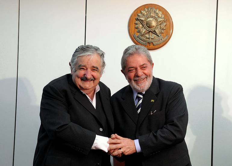 José 'Pepe' Mujica y Luiz Inácio Lula Da Silva. 