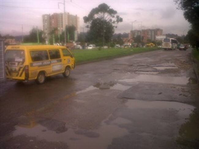 La calle 170, una de las vías más deterioradas del norte de Bogotá