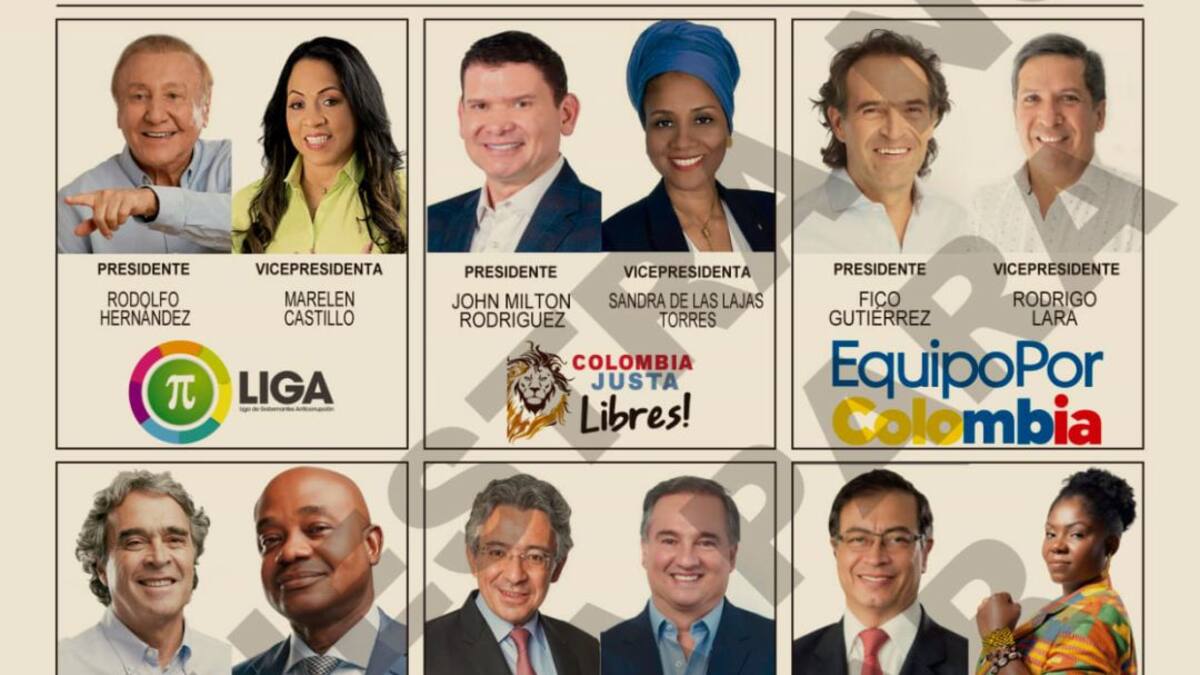 Elecciones presidenciales: así quedó el tarjetón para primera vuelta