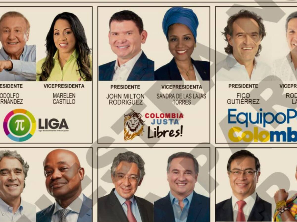Elecciones presidenciales: así quedó el tarjetón para primera vuelta