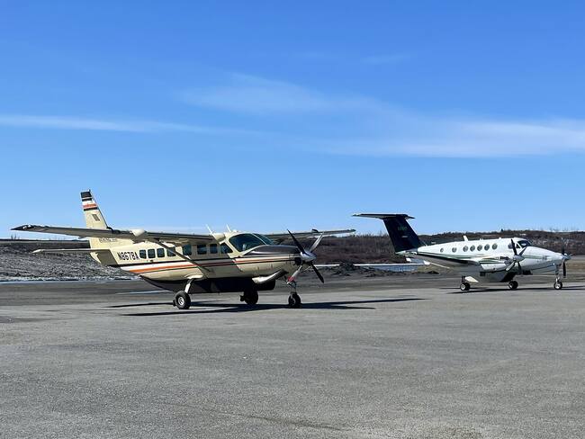 ALASKA, UNITED STATES - ARCHIVE: A file photo dated February 2, 2025 shows the Bering Air - Cessna 208Baircraft at Nome Airport in Alaska, United States. (Photo by Hasan Akbas/Anadolu via Getty Images)