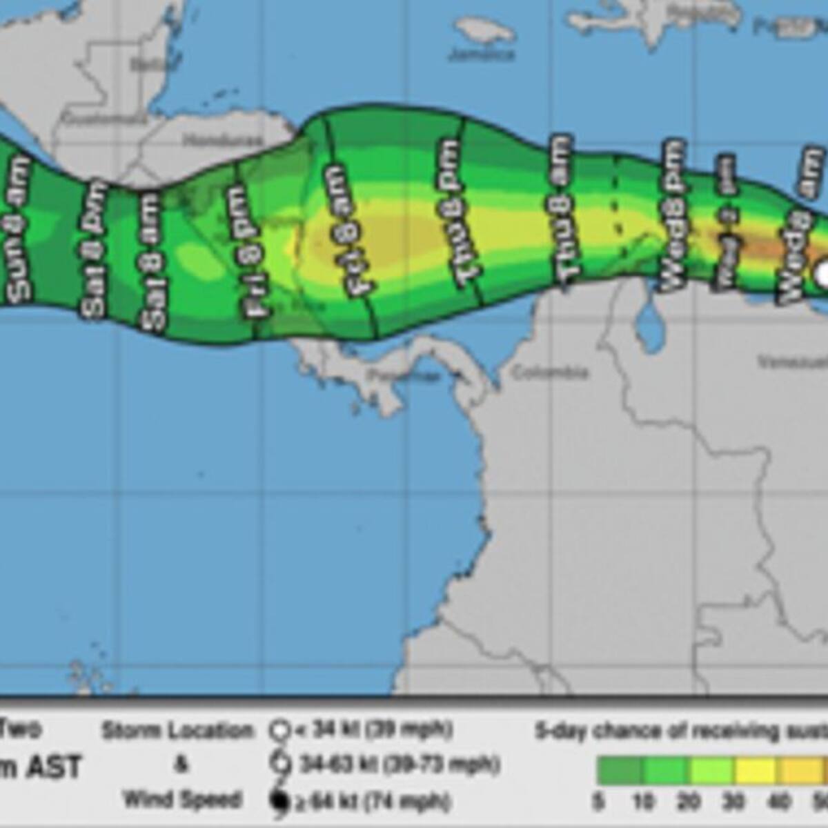 Ciclón que está formándose en el Caribe podría llegar a Colombia el jueves