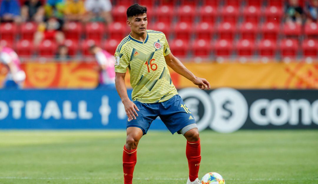 Brayan Vera con la Selección Colombia sub-20