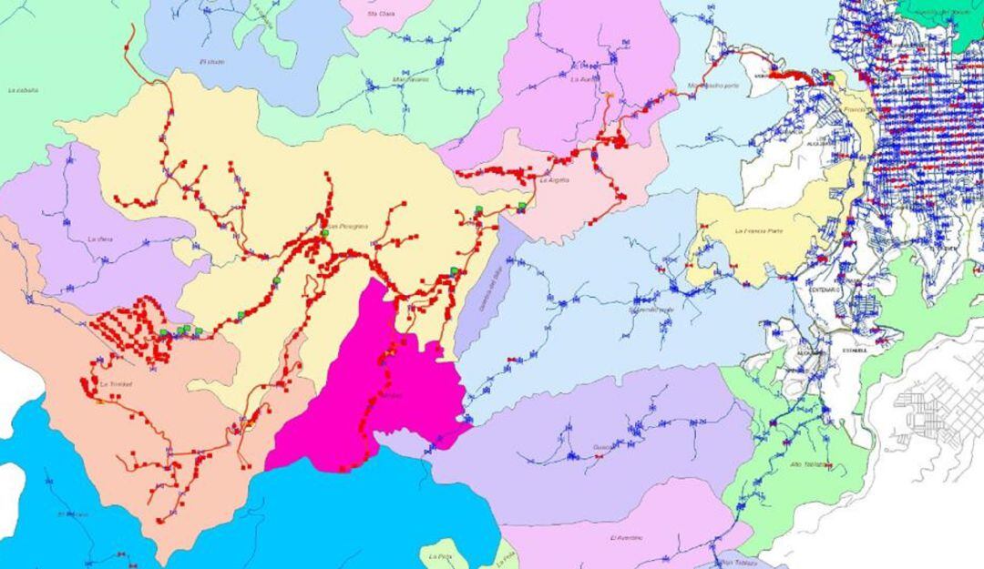 Zona de suspensión del servicio de agua el 1 de junio