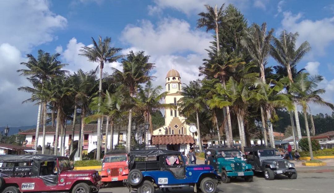 Plaza principal de municipio de Salento