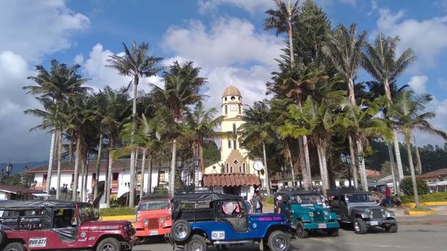 Plaza principal de municipio de Salento