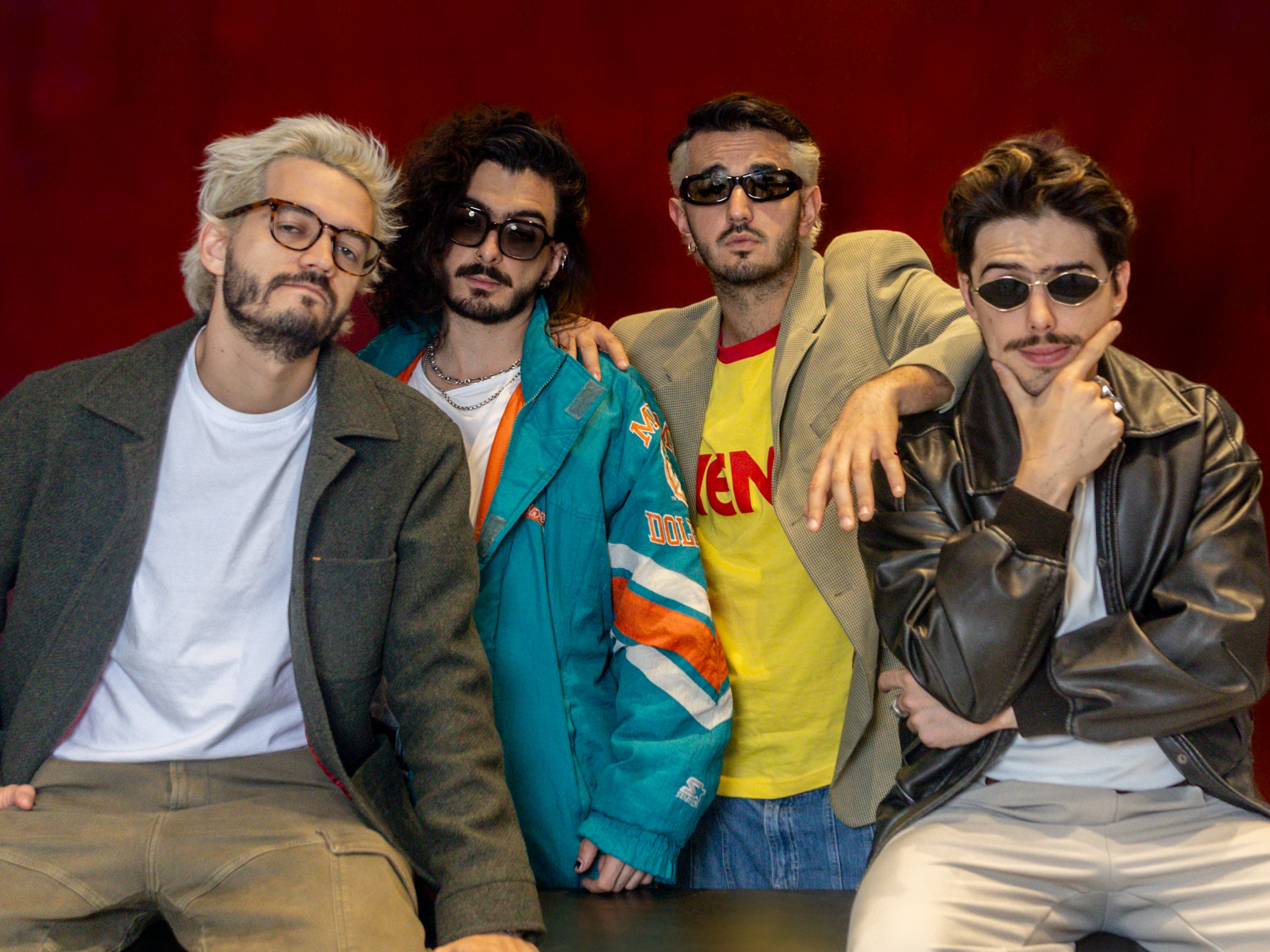 MADRID, SPAIN - MAY 10: The group Morat poses for Europa Press, May 9, 2025, in Madrid, Spain. Morat is a Colombian Latin pop band formed in 2011. In 2015 they became known with their song 'Mi Nuevo Vicio'. In 2023 they released the EP 'Antes De Que Amanezca', which they presented in their world tour 'Los estadios', in which the group toured 19 cities in 14 countries. They are currently working on their next project, which would be their fifth studio album, 'M5'. (Photo By Ricardo Rubio/Europa Press via Getty Images)
