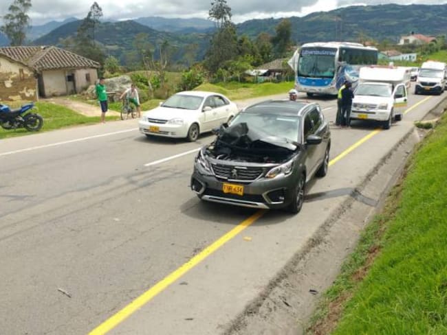 Mabel Moreno e Iván López se accidentaron en la vía Bogotá - Tunja