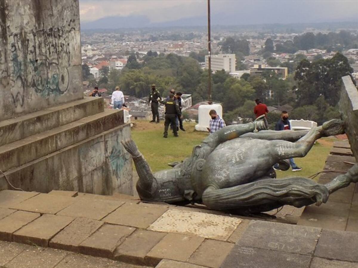 Alcalde de Popayán rechaza derribo de estatua de Sebastián de Belalcázar