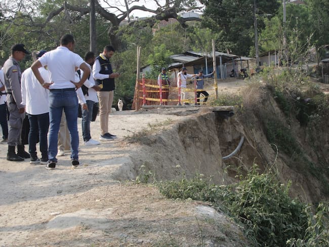 60 familias afectadas por deslizamientos en el sector El Talón de Turbaco
