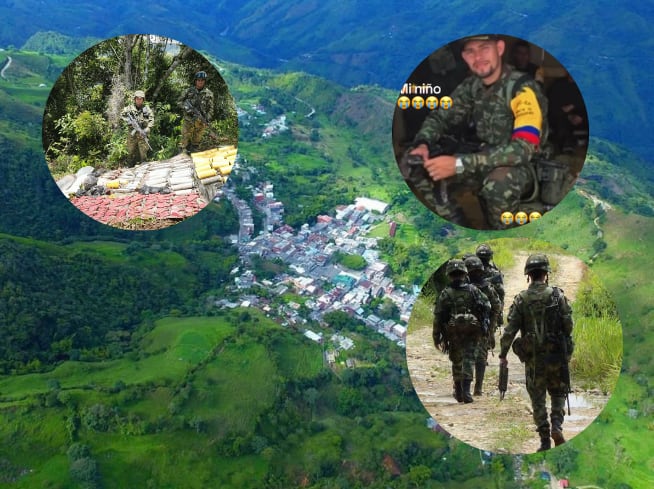 Caleta con explosivos y combates en Briceño