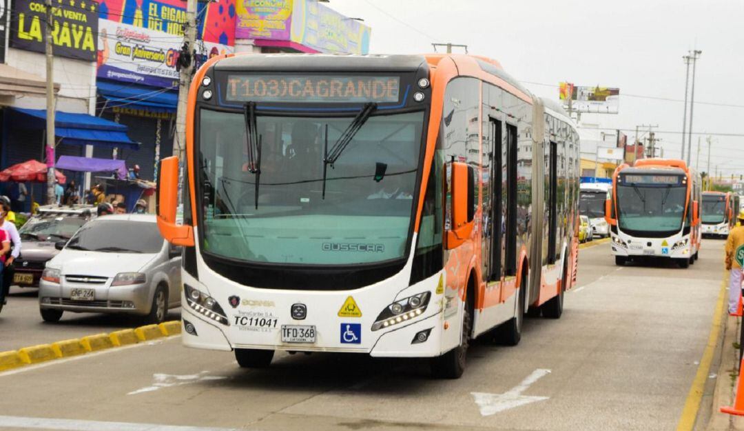 La ruta T103 Portal – Bocagrande, ahora funciona con buses articulados