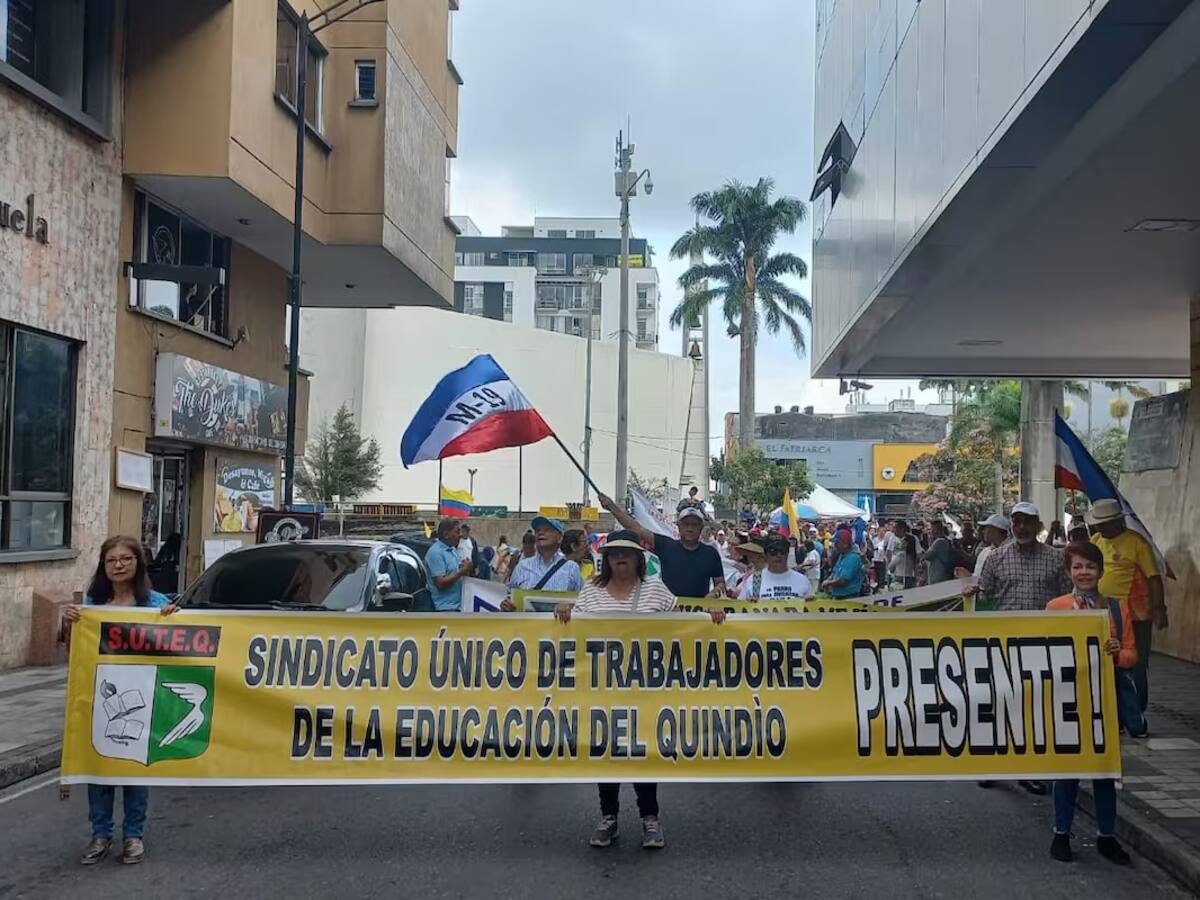 Sindicato de maestros del Quindío marcharán este martes, gobernador NO se acoge al día cívico